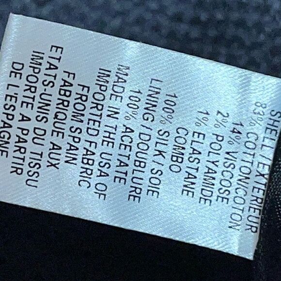 Milly of New York Navy Wool Textured Sheath Dress with Gold Chain Womens Sz 2 - Picture 5 of 6